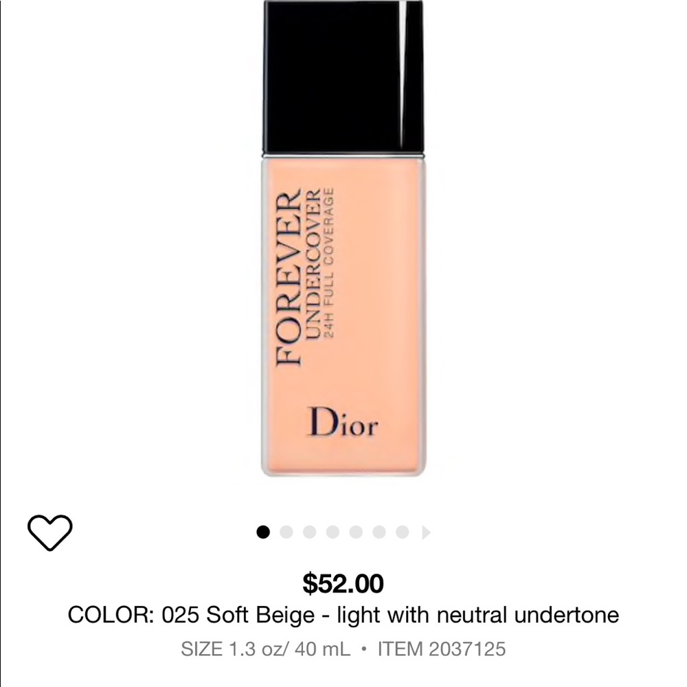 ‼️SOLD‼️ Dior Undercover Foundation 025 Soft Beige